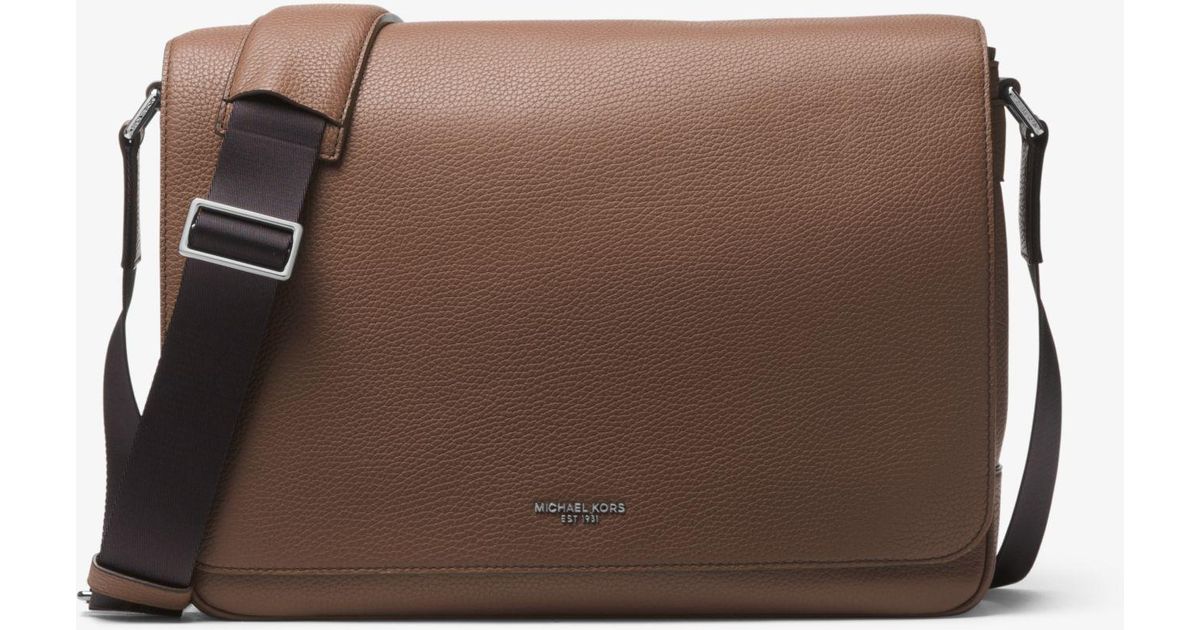 Leather Messenger in Brown for Men - Lyst