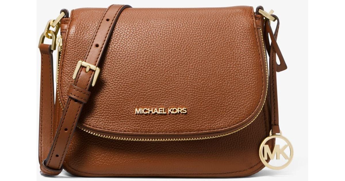 Michael Kors Bedford Small Pebbled Leather Crossbody Bag in Brown