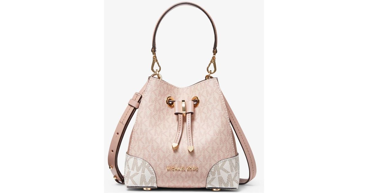 Tr?�s petit sac ?� bandouli?�re Mercer Gallery ?� imprim?� logo et couleurs contrast?�es Michael Kors 