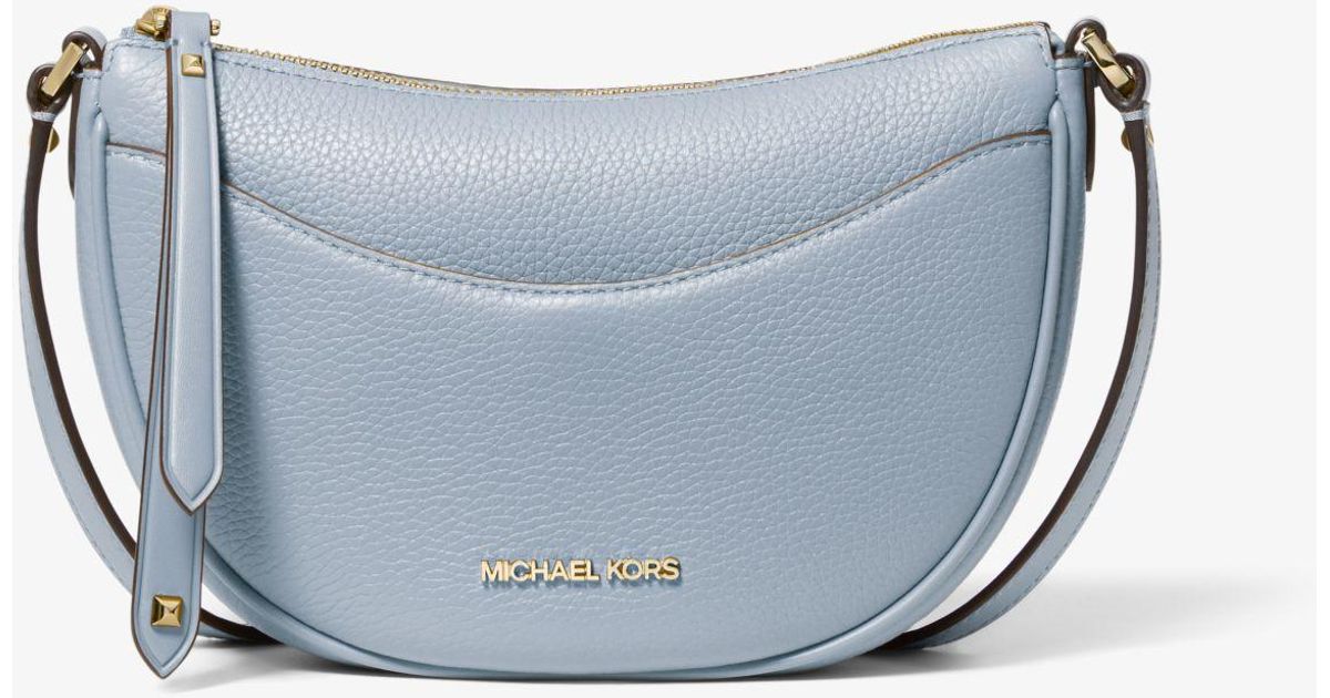 Michael Kors Dover Small Leather Crossbody Bag in Blue | Lyst