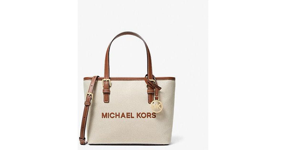 Jet Set Travel Extra-Small Canvas Top-Zip Tote Bag | Michael