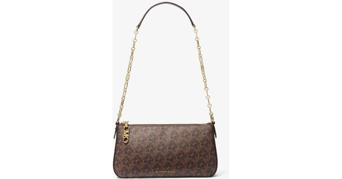 Michael Kors Empire Medium Chain link Pochette in White Lyst UK