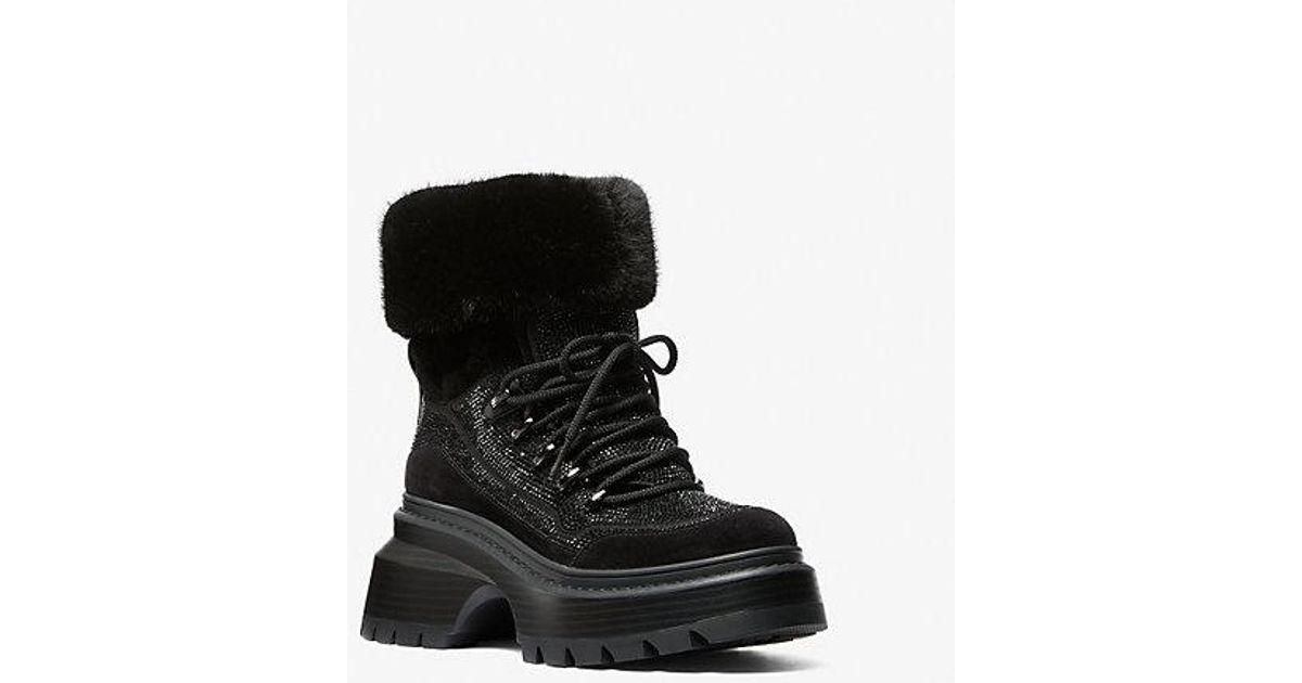 michael kors brooke mixed media boot