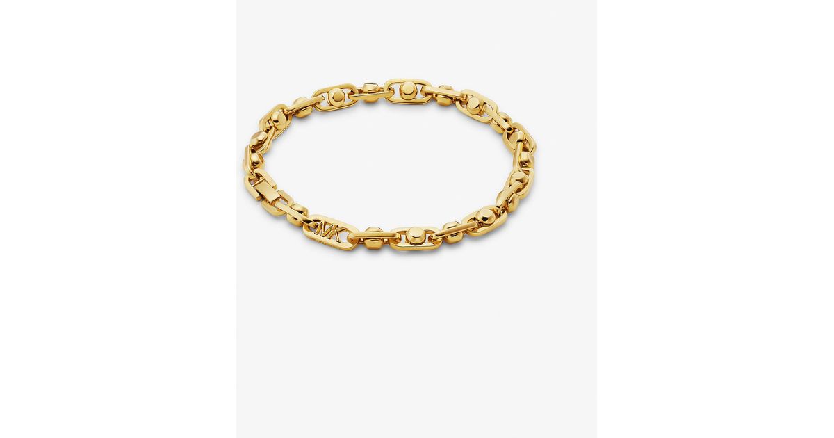 Michael Kors Mk Astor Precious Metal-Plated Brass Link Bracelet in