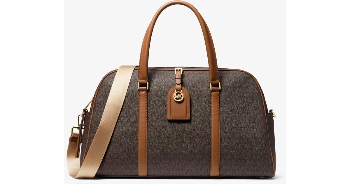 Michael Kors Heritage Extra large Logo Weekender Bag Lyst Canada