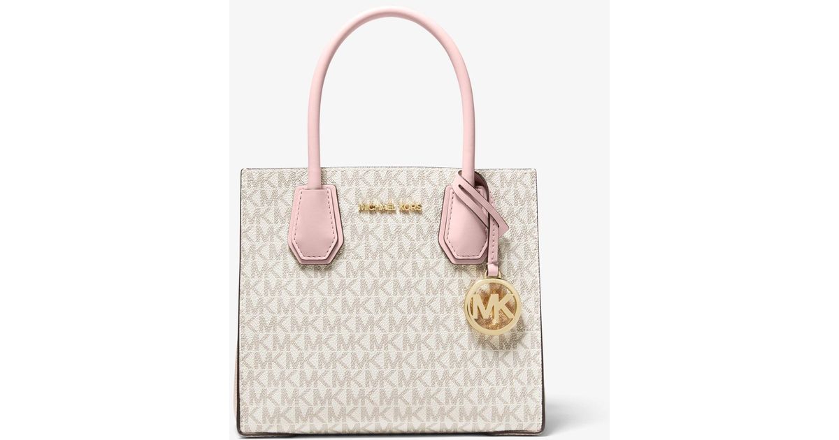 Michael Kors Mercer Medium Logo And Leather Accordion Crossbody Bag Lyst