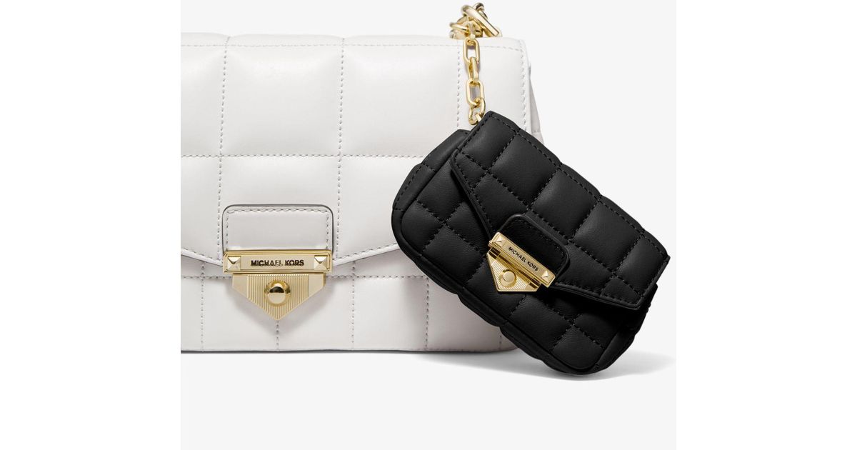 Black leather bag charm Clearance