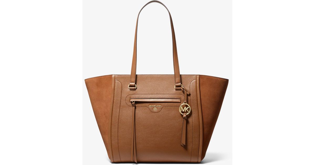 carine large pebbled leather tote bag