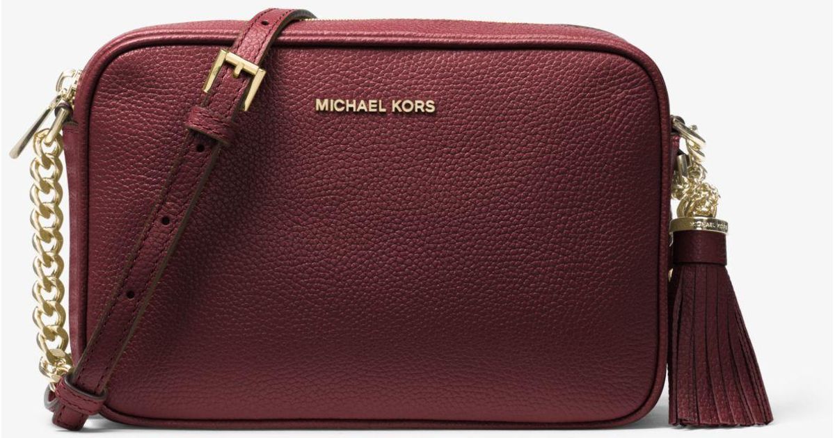 Michael Kors Ginny Leather Crossbody Bag Lyst