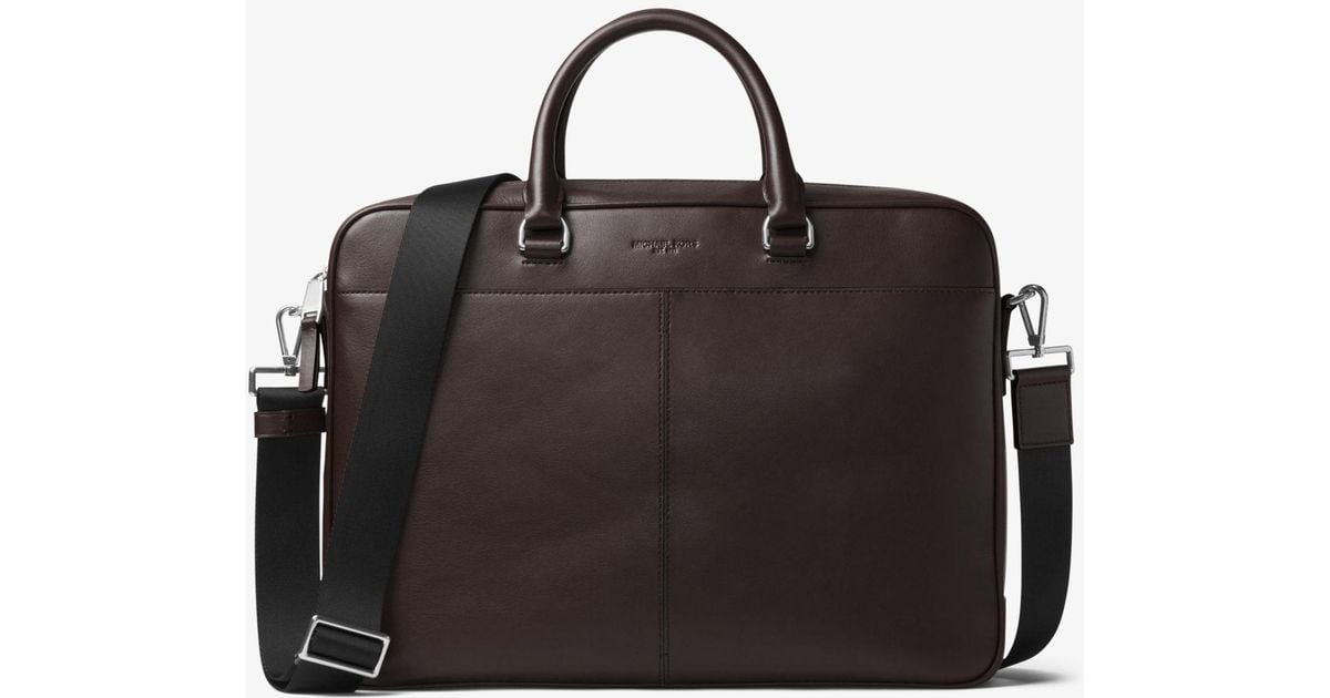 odin large leather briefcase