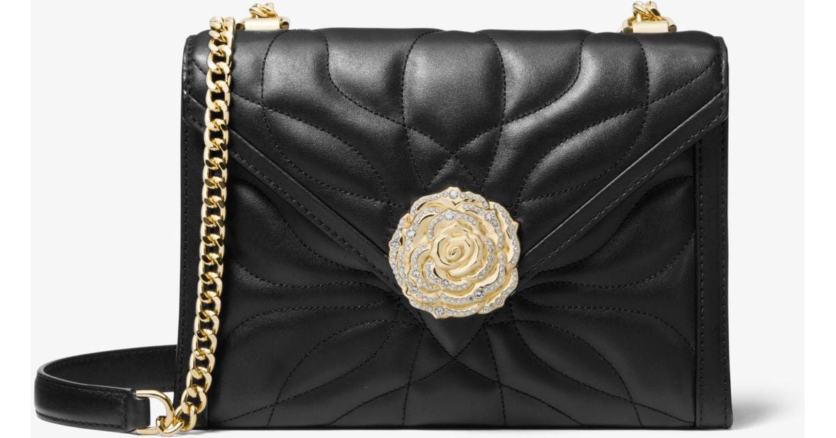 whitney large petal quilted leather 