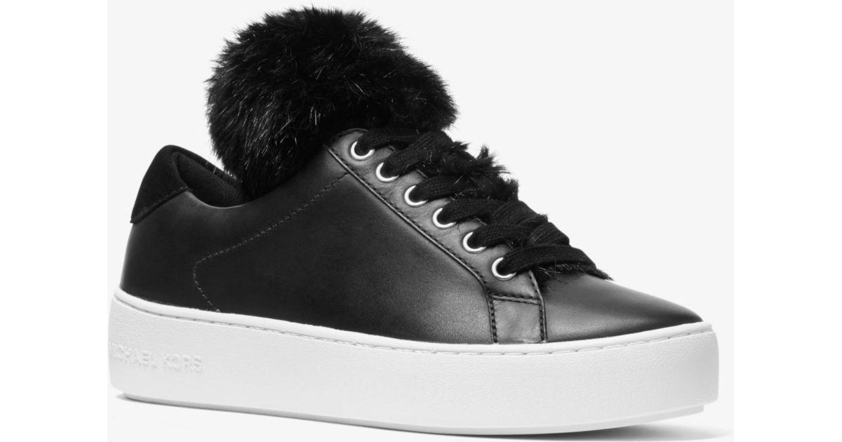 sneakers with faux fur