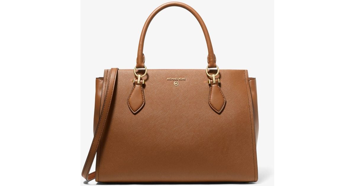 Michael kors large shop saffiano leather satchel