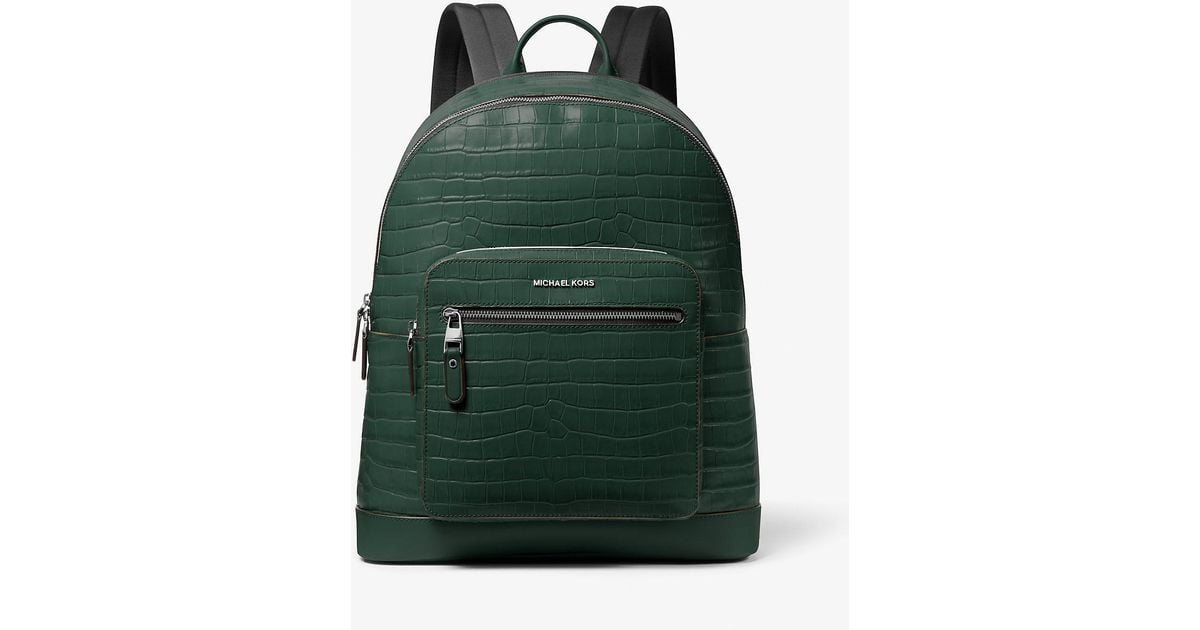 Mk Sac À Dos Hudson En Cuir Effet Crocodile En Relief Pour Le