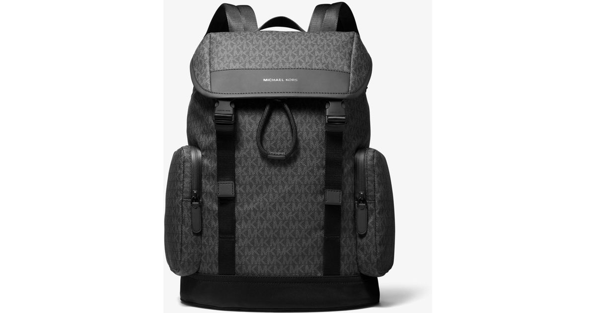 hudson logo nylon gabardine backpack