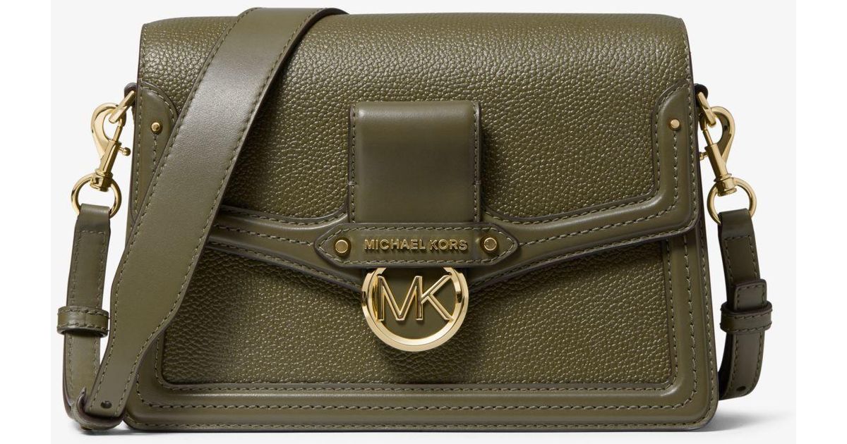 Jessie Medium Pebbled Leather Shoulder Bag IUCN Water