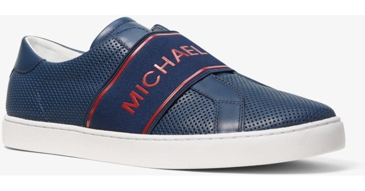 michael kors slip on mens blue