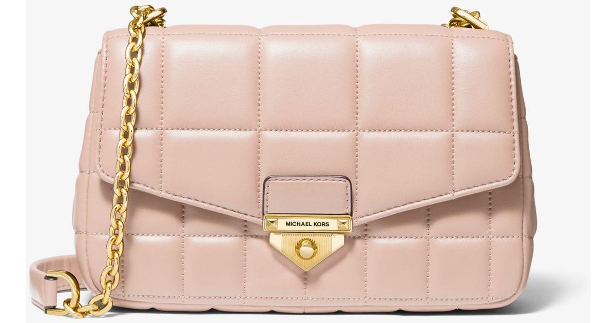 Michael Kors Soho Large Quilted Leather Shoulder Bag in Soft Pink (Pink) - Lyst