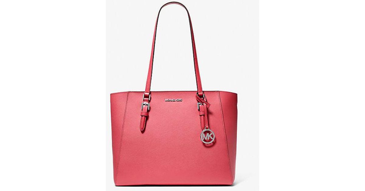 Michael Kors Charlotte Large Leather And Signature Logo 3-In-1