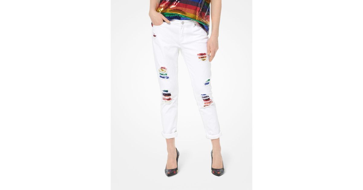 michael kors white jeans