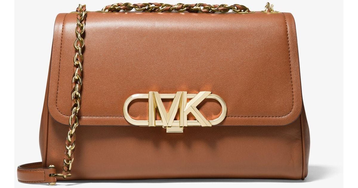Michael Kors Parker Extralarge Leather Shoulder Bag in Brown Lyst Canada