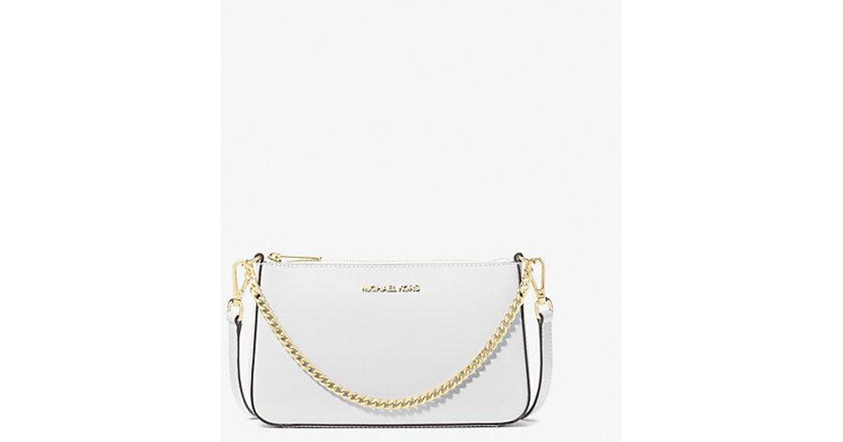 Michael Kors Jet Set Medium Saffiano Leather Crossbody Bag in White Lyst Canada