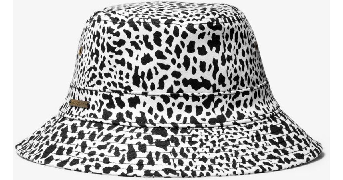 Michael Kors Animal Print Organic Stretch Cotton Bucket Hat Lyst Canada