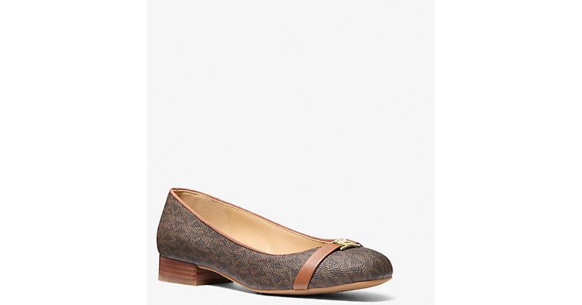 michael kors city logo ballet flat