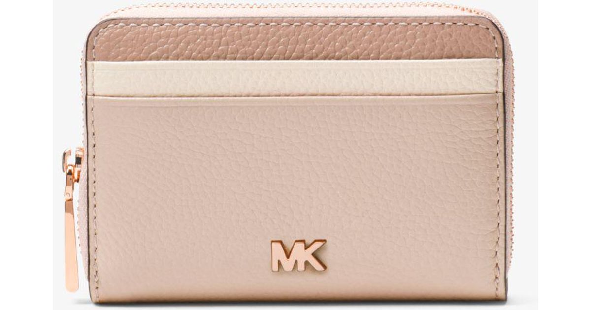 Color-block Pebbled Leather Wallet - Lyst