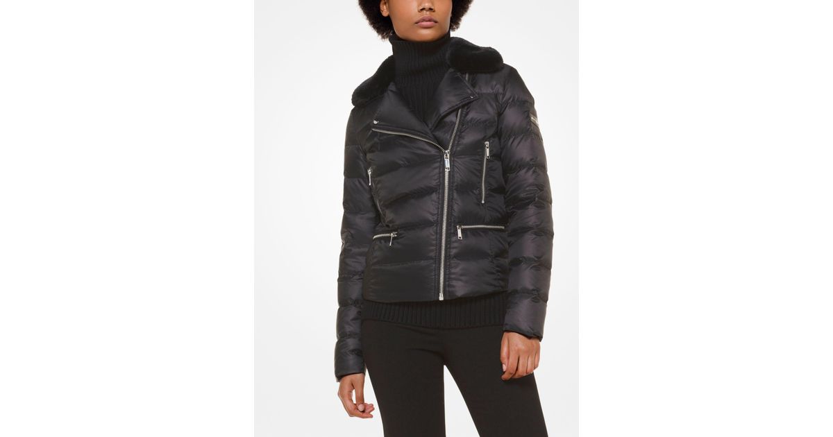 michael michael kors quilted satin puffer