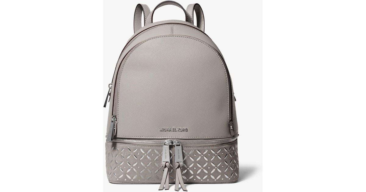 michael kors pearl grey backpack