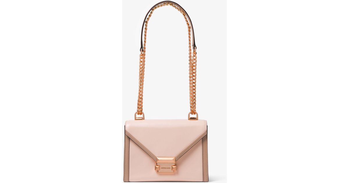 whitney small leather convertible shoulder bag
