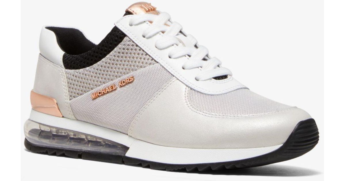 allie extreme leather and mesh trainer