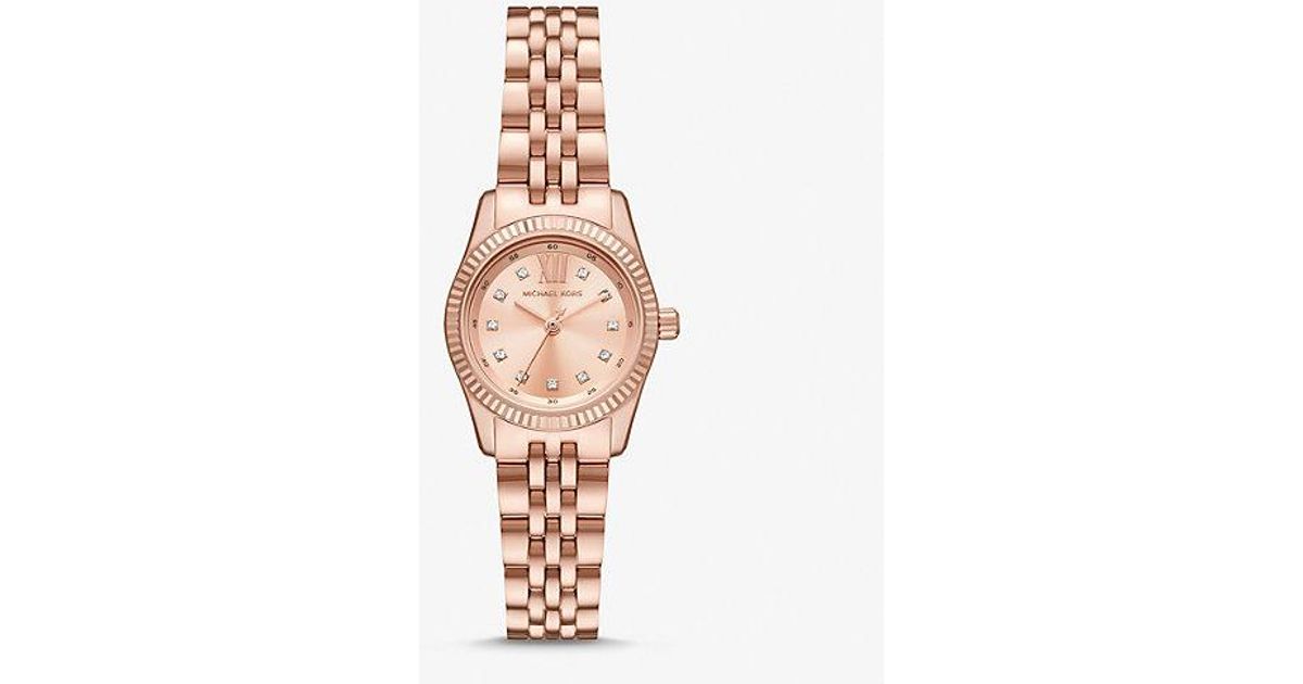 Michael kors petite lexington watch cheap silver