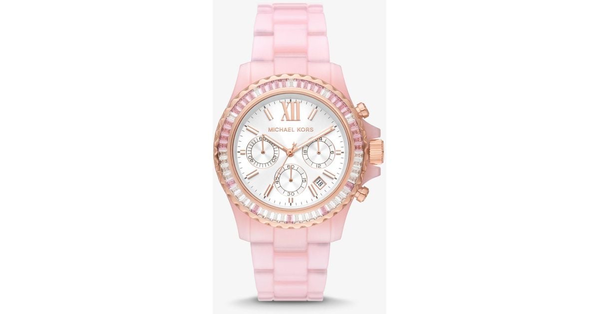 charley pavé silver tone watch