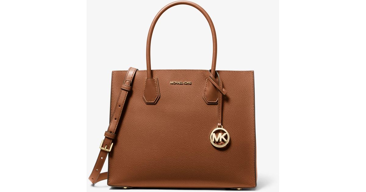 Grand sac à main mercer à soufflets en cuir grainé sales
