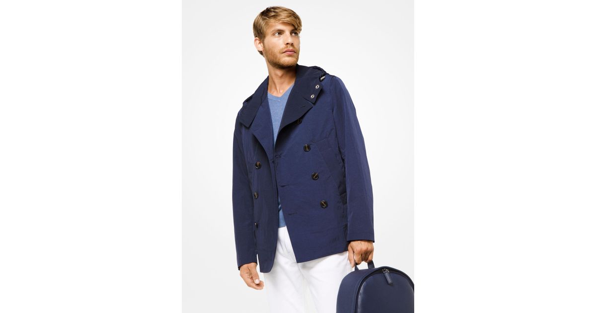 michael kors hooded peacoat