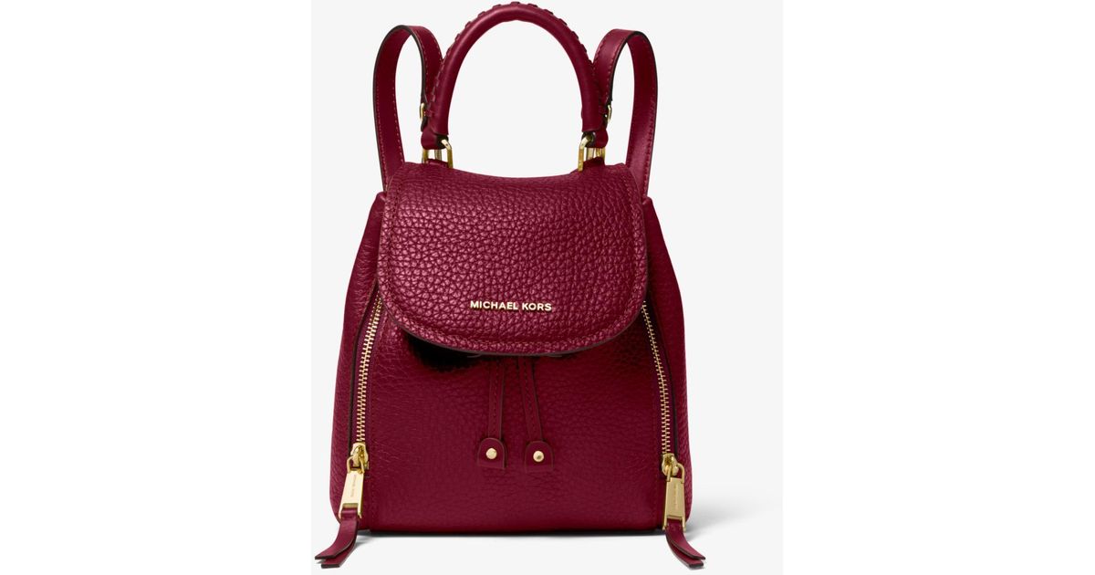 Zaino Viv Piccolo In Pelle MartellataMichael Kors in Pelle di colore Rosso  | Lyst