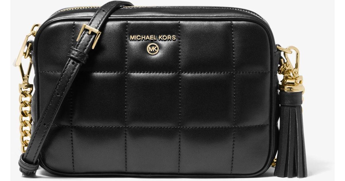 Michael Kors Jet Set Medium Quilted Leather Camera Bag in Black Lyst
