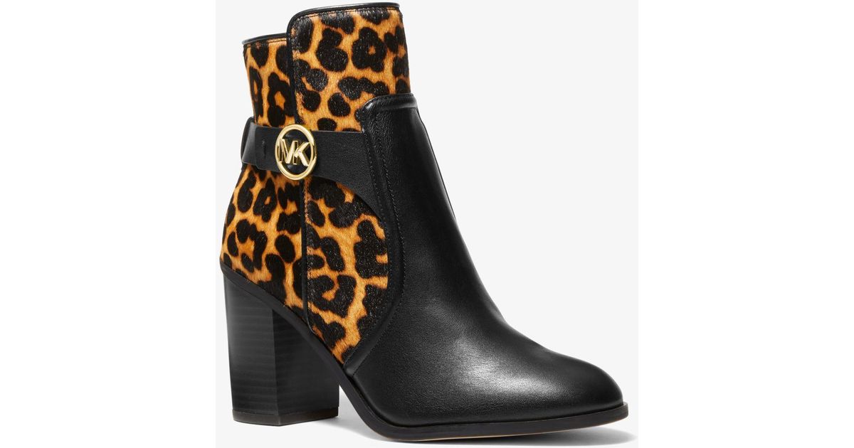 michael kors leopard print boots