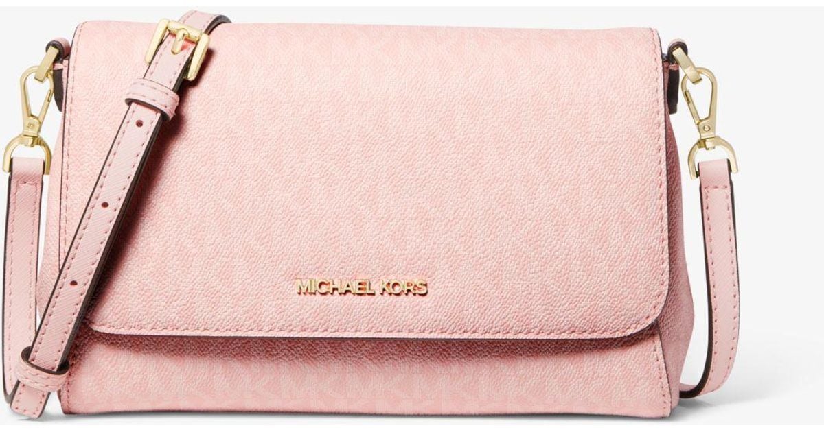 Michael Kors Medium Logo Convertible Crossbody Bag in White Lyst