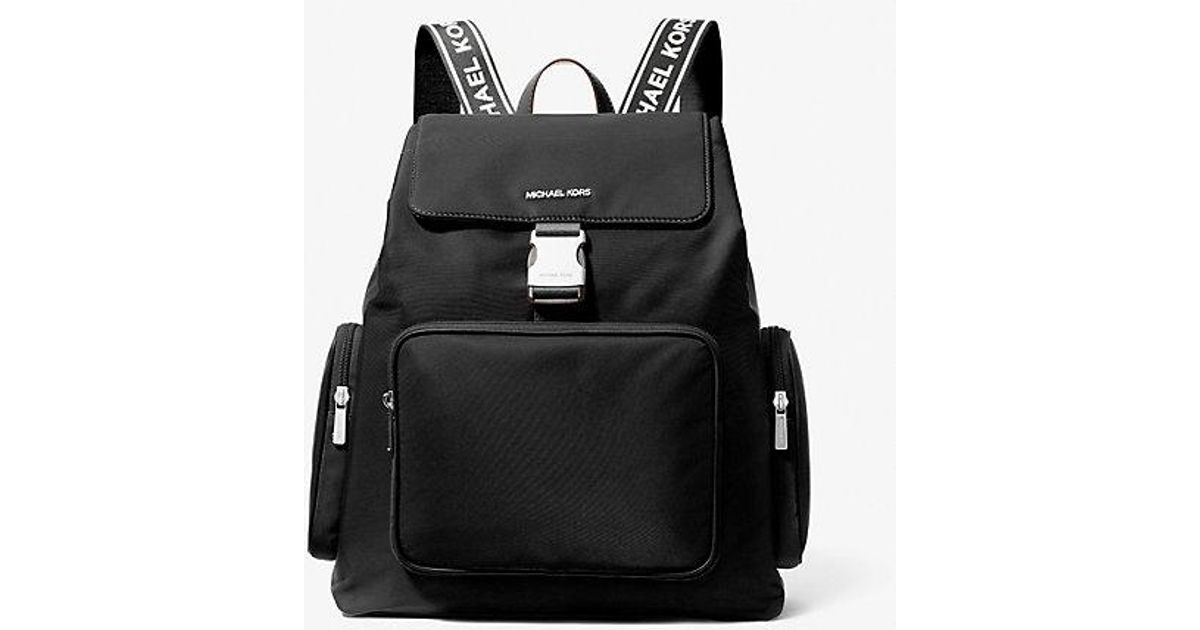 Michael Kors Khai Large Nylon Cargo Backpack in Black | Lyst