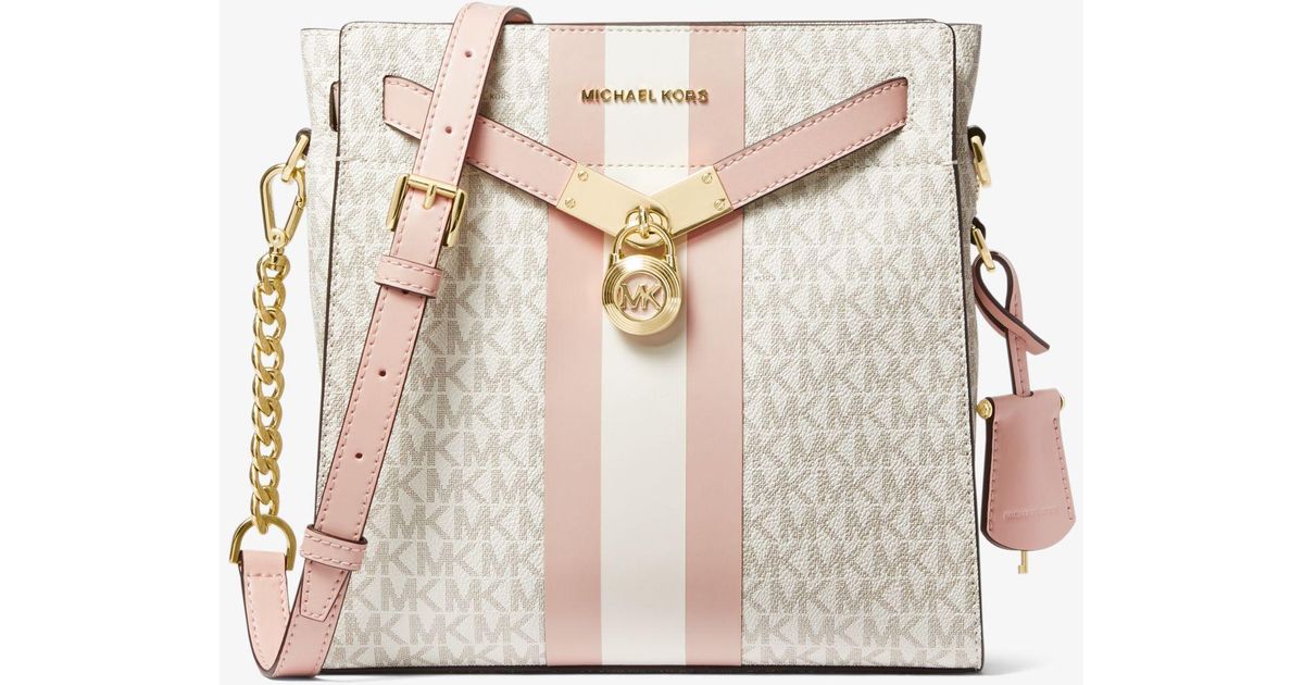 michael kors nouveau hamilton large logo messenger bag