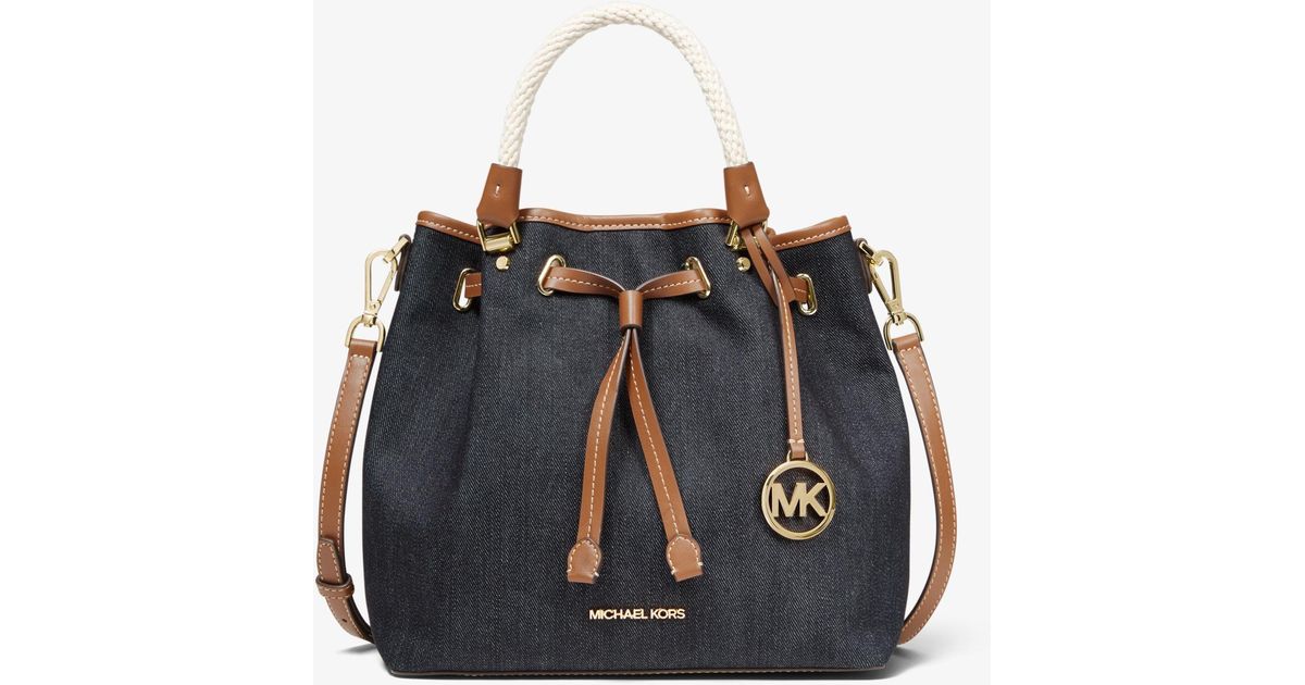 Michael Kors Blakely Large Denim Bucket Bag Lyst