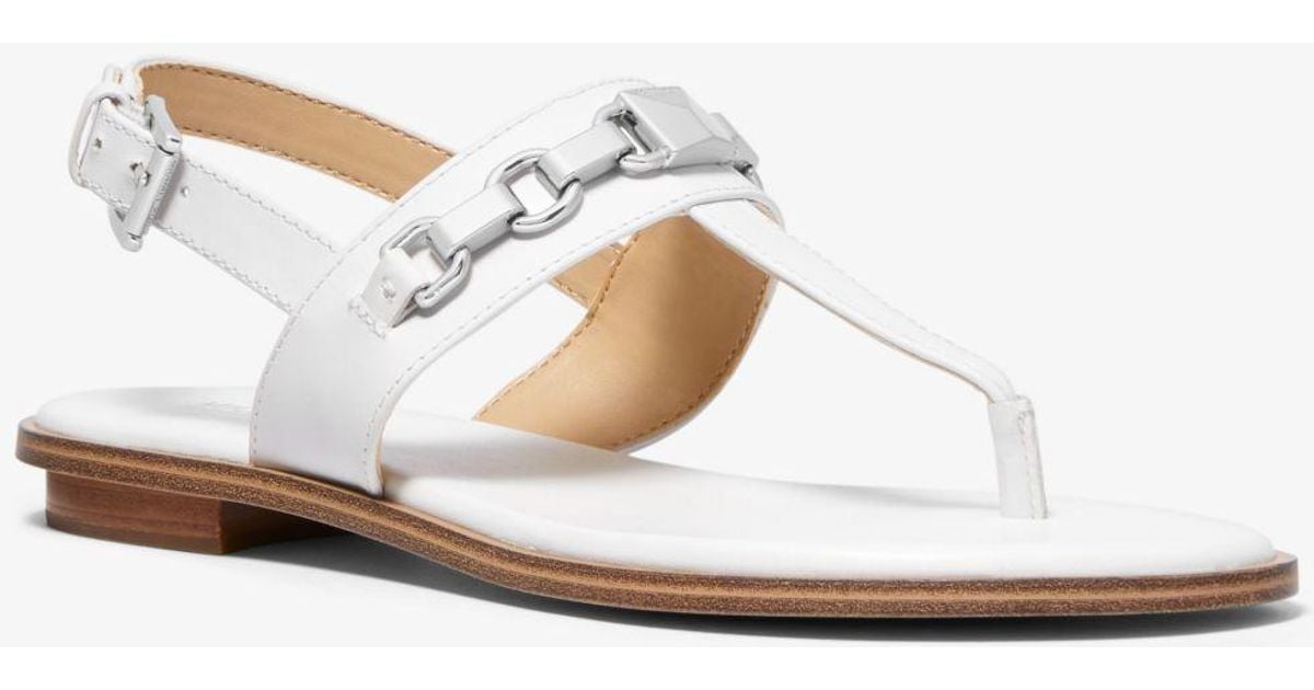 michael kors white flat sandals