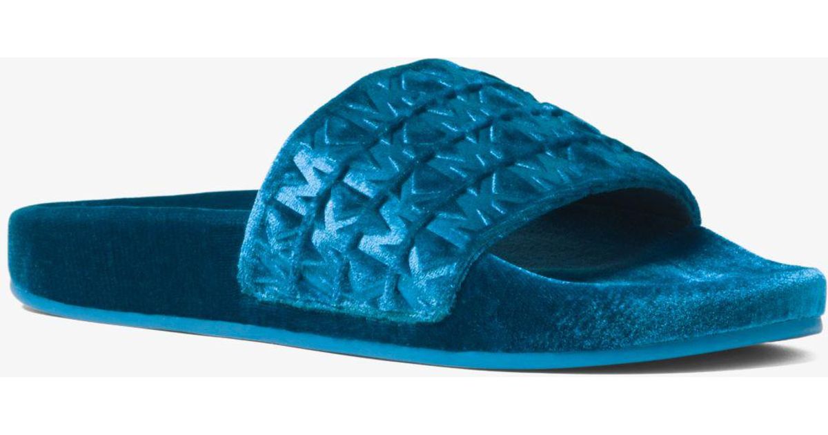 michael kors velvet slides