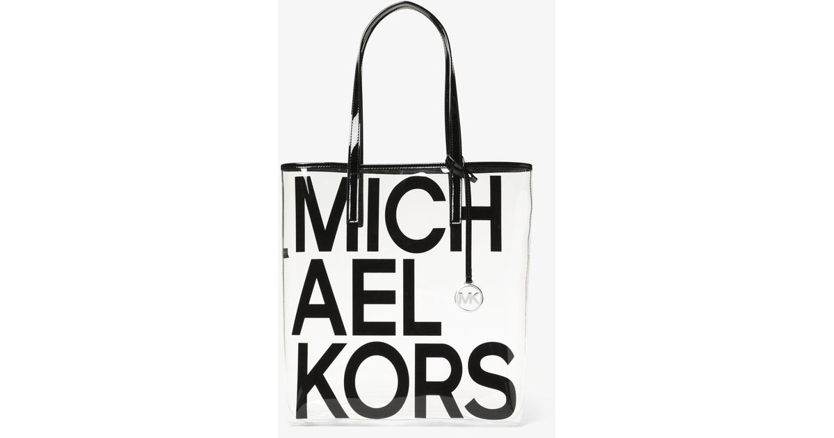 Michael Kors Transparenter Shopper The Michael Large mit grafischem Logo in  Schwarz | Lyst DE