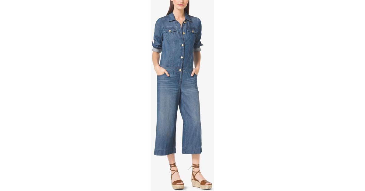 michael kors denim jumpsuit