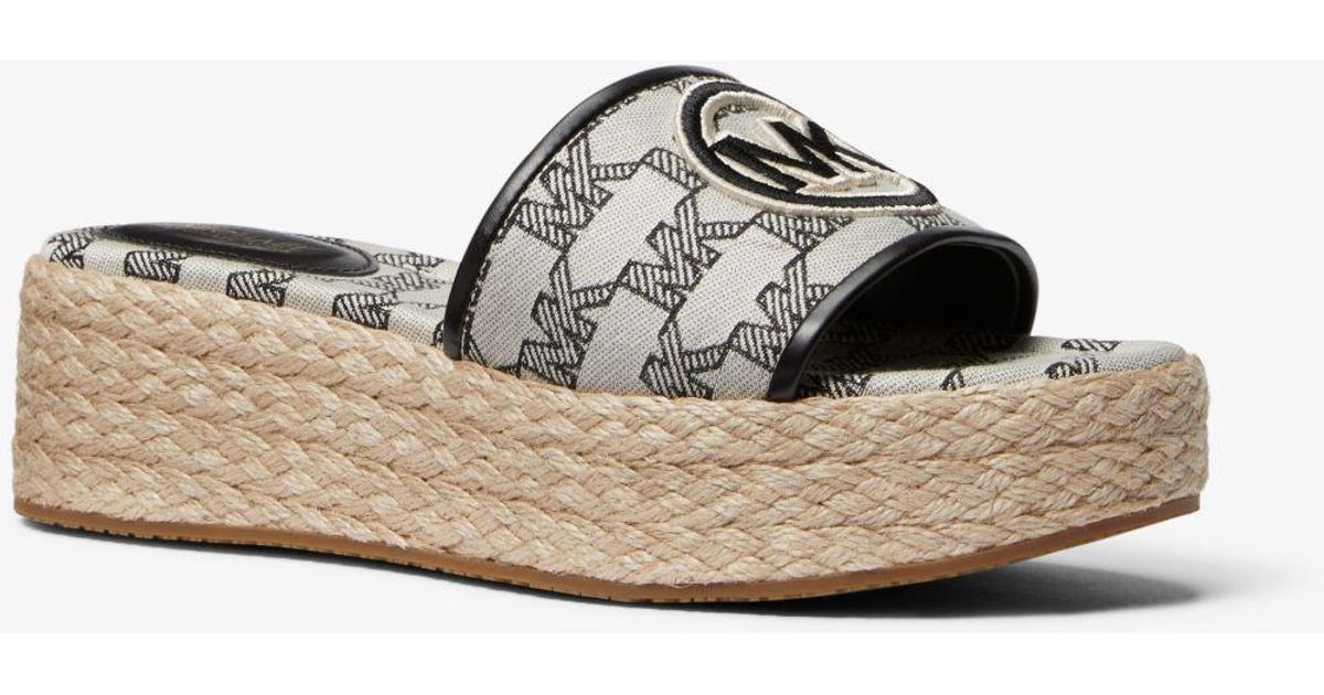 michael michael kors sadler embroidered logo sandals