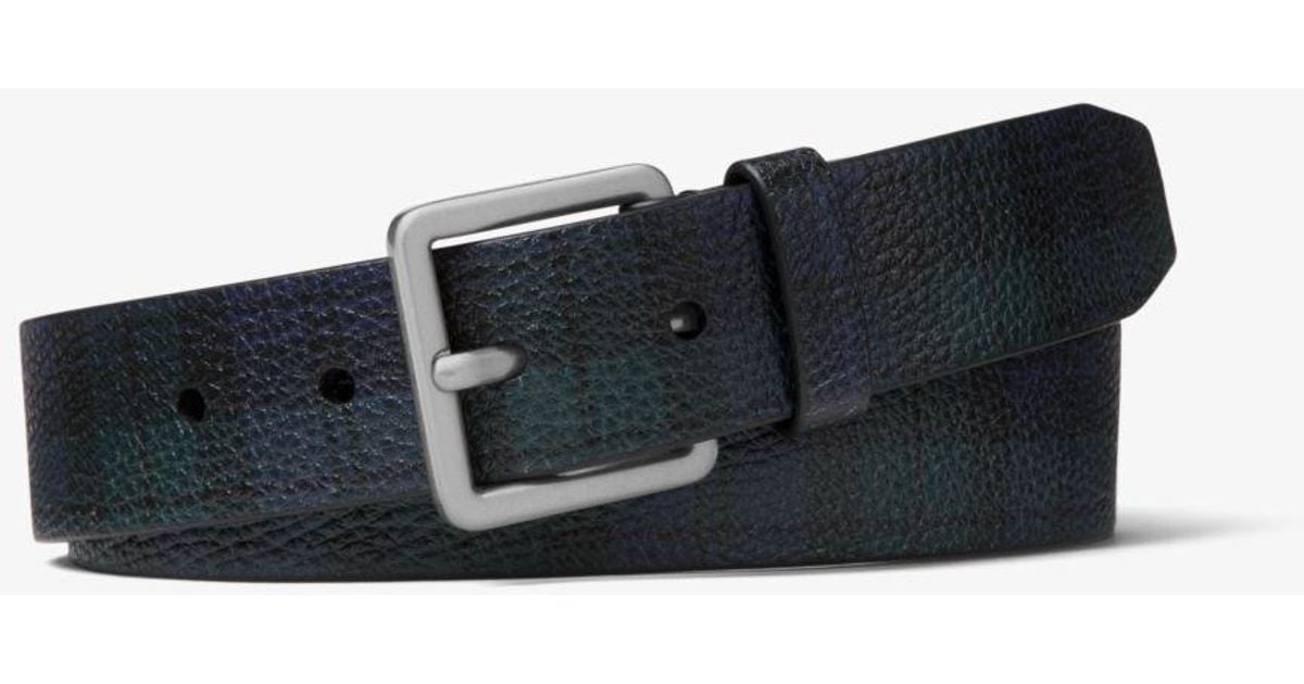 michael kors belt mens navy